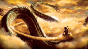 Goku și Shenron Dragon Japonez PC — Dragon Japonez PC Fundal