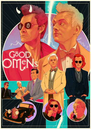 Good Omens Poster Creativ wallpaper — Oppo Pad 5 Mat Display Fundal