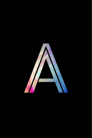 Gradient Neon Literă Majusculă Alfabet A — Huawei MatePad Air (2025) Fundal