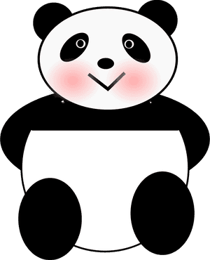 Grafică cu un Panda Caricaturist Zâmbitor — Panda Fundal