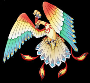 Grafică Unică Ho-Oh — Pokemon Telefon Fundal
