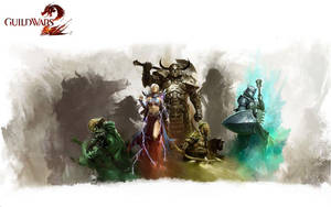 Guild Wars 2 Abstract Gri — Artă abstractă Fundal