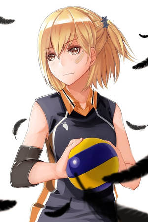 Haikyuu 4K Hitoka Yachi — Xiaomi Pad 8 Fundal