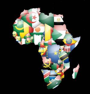 Africa Map With Flags wallpaper — Galaxy Z Flip7 FE Fundal