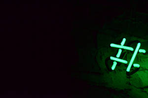 Tapet cu Hashtag Neon Verde