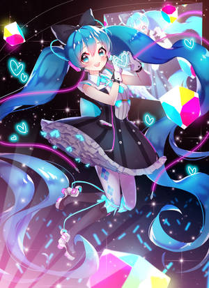 Fond de ecran HD cu fan art Hatsune Miku — OnePlus Pad 3 Fundal