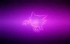 Artă violet neon a Pokemonului Haunter.