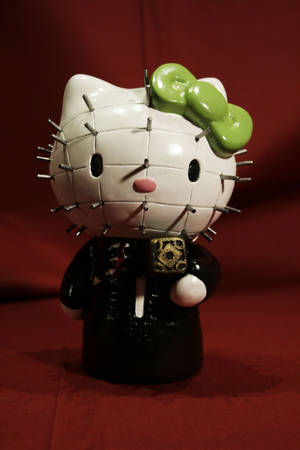 Wallpaper cu Hello Kitty de Halloween cu fața țepoasă — Hello Kitty Halloween Fundal