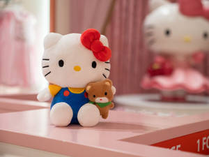 Hello Kitty de Plush Caricatural Drăguț — Hello kitty GIF Fundal