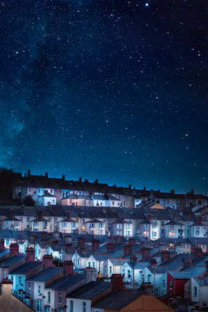 High Resolution Star And Townhouses — Xiaomi Pad 7S Pro 12.5 Fundal
