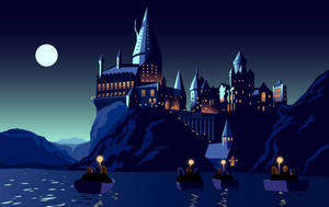 Hogwarts ilustrat estetic Harry Potter — Estetic Harry Potter Fundal
