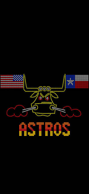Wallpaper Houston Astros taur stilizat Texas — iPhone 14 Pro Max Fundal
