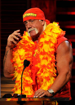 Fond de ecran Hulk Hogan cu eșarfă de pene — IQOO Pad Fundal
