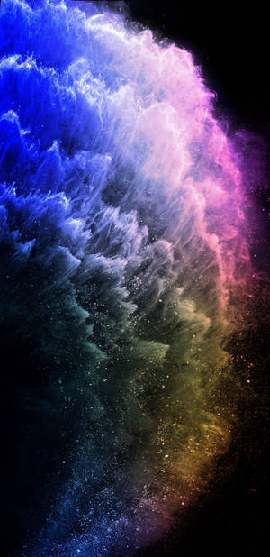 Wallpaper cristale gradient albastru alb violet iPhone 11.