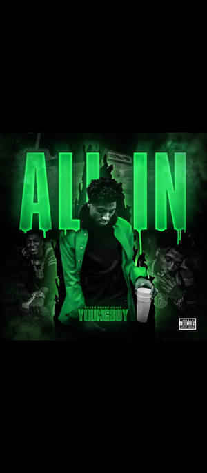 Illuminating Green For Nba Youngboy Logo — Pixel 11 Fundal