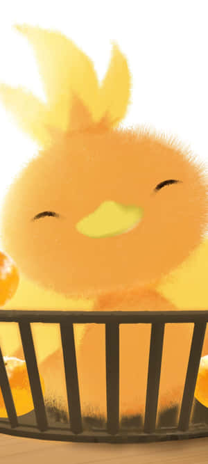 Ilustrație adorabilă a Pokémonului Torchic — 20:9 Fundal