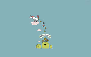 Poză cu unicorn drăguț — Pastel estetic GIF Fundal