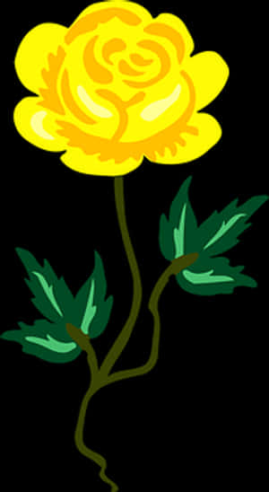 Ilustrație cu floare galbenă