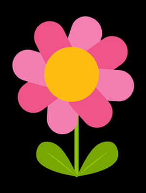 Ilustrație de desen animat cu floare roz