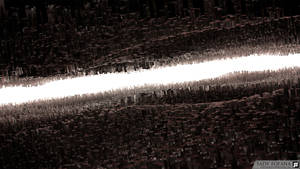Tapet cu iluzie de reflexie 3D din structuri negre fundaluri