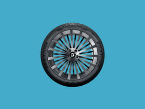 Imagine de înaltă calitate a anvelopei Bridgestone Turanza QuietTrack — Albastru pastel Fundal