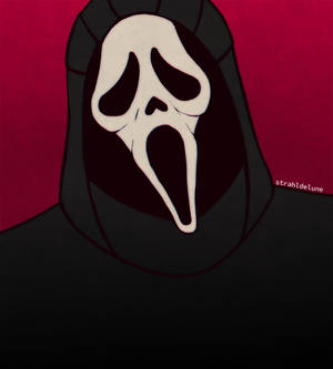 Imagine fascinantă a Ghostface pe un fundal roz — Honor Magic V Flip 2 Fundal