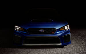 Subaru WRX STI 4K în acțiune — Albastru închis estetic GIF Fundal