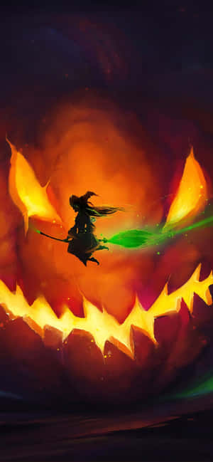 Vrăjitoare Halloween — Galaxy A57 Fundal