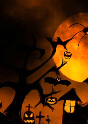 Portocaliu Halloween — OnePlus Pad 3 Pro Fundal