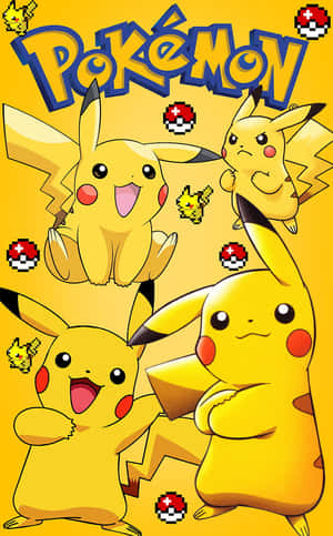 Îmbogățiți-vă pereții cu poster vibrant Pokémon cu Pikachu — Nubia Flip2 Fundal