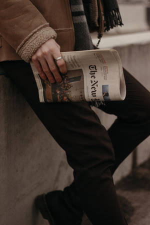 Preppy Aesthetic Newspaper Wallpaper — Pastel estetic GIF Fundal