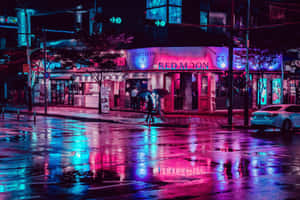 Fundal Oraș Neon — Oraș neon Fundal