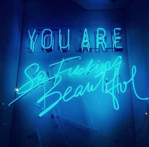 Imagini cu estetică neon albastru — Albastru neon estetic Fundal