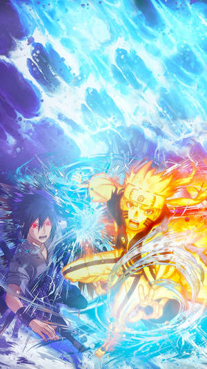 Impressionantă artă digitală Sasuke Naruto pentru iPhone — Naruto vs sasuke Fundal