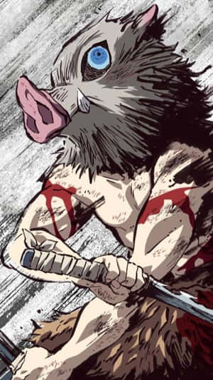Inosuke dramatic PFP — Cool Demon Slayer Fundal