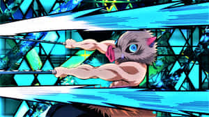 Inosuke și tehnica Devour PFP — Cool Demon Slayer Fundal