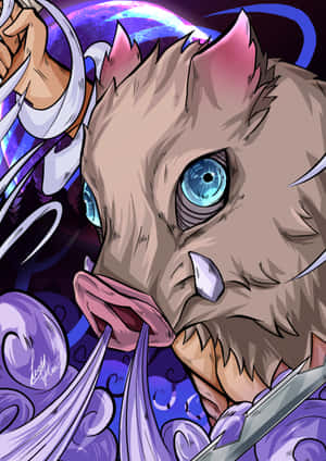 Inosuke imagine de profil — Demon slayer telefon Fundal