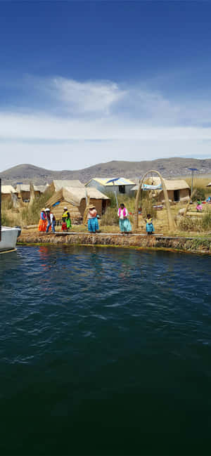 Insulele Flotante Uros de pe Lacul Titicaca — Oppo Reno16c Fundal