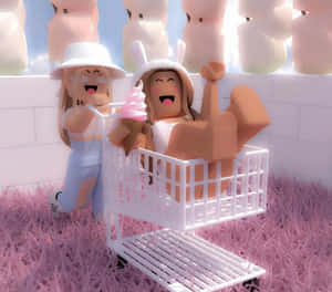 Intră într-o lume a minunilor estetice cu Roblox — Estetic Roblox Fundal