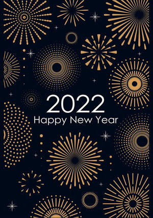 Fond de ecran artificii Anul Nou 2022 — True Black Fundal