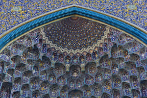 Intrare Iwan Muqarnas din Isfahan — Model cool Fundal