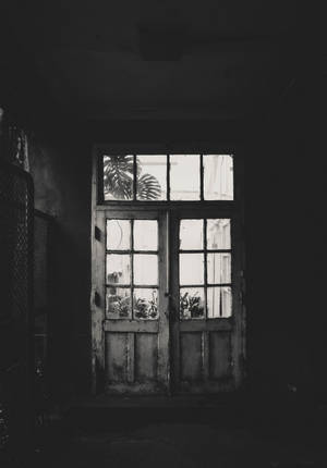 Spooky Glass Framed Door wallpaper — OnePlus Pad 4 Fundal