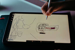 iPad Pro Doodles On A Tablet — iPad Pro Fundal