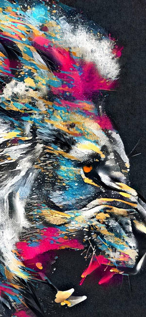 Iphone 11 Pro Max Lion Painting wallpaper — iPhone 11 Pro Max Fundal