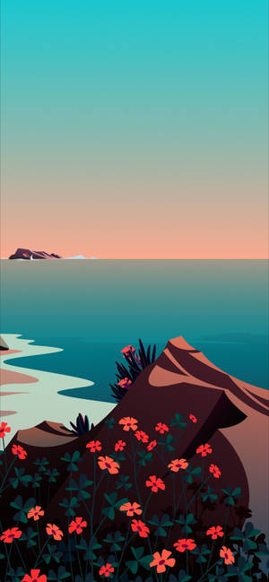 iPhone 12 Pro Max Digital Seashore wallpaper — iPhone 13 Pro Fundal