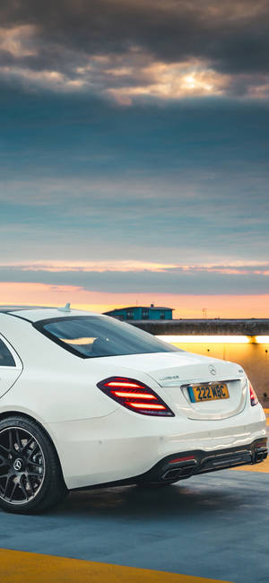 iPhone Alb Spate Mercedes Benz — iPhone 11 Pro Max Fundal