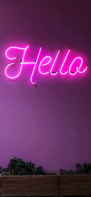 Fond iPhone lavanda neon roz — Oppo A7 Pro Max Fundal