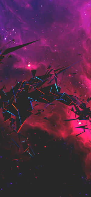 iPhone X Abstract Sticlă Spărtă Cer — Galaxy A17 Fundal