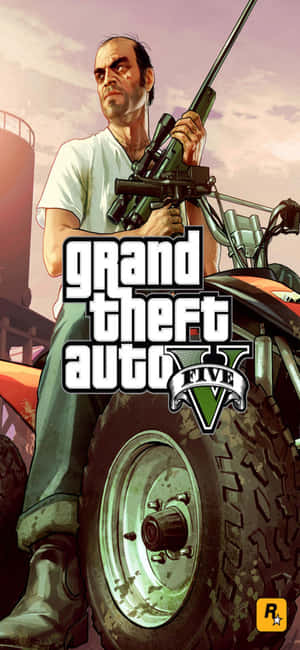 Iphone X Grand Theft Auto V Fundal — Galaxy M06 Fundal