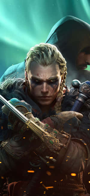 Iphone Xs Assassin's Creed Valhalla Fundal — Galaxy A57 Fundal